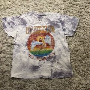 Led Zeppelin 1975 Tour Tie-Dye T-Shirt Size One Size Fits Like (XL)